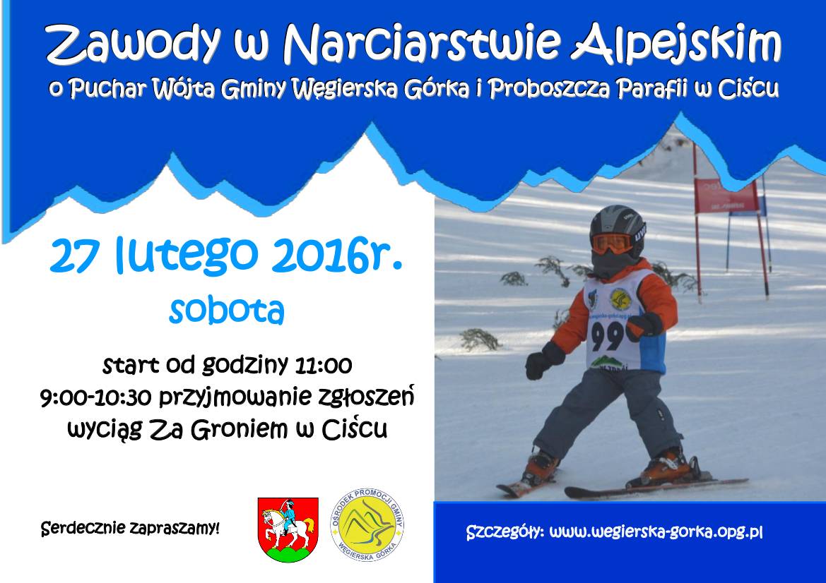plakat zawody narciarskie